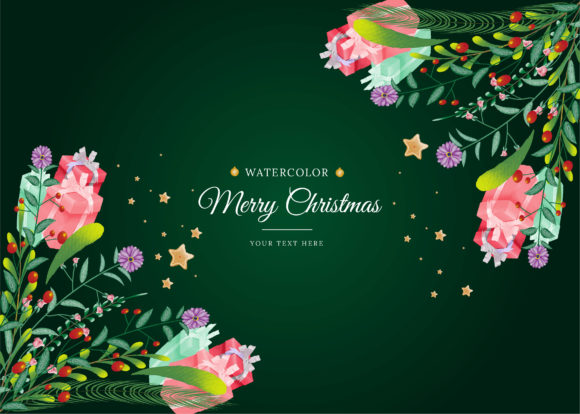Christmas Floral Background: A Versatile Design Element for Your Holiday Projects