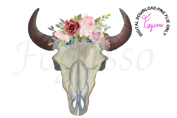Cow Skull Floral Sublimation Clipart: A Versatile Tool for Creative Projects