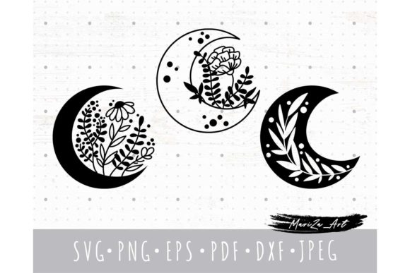 Discover the Magic of Floral Boho Moon SVG Files Bundle