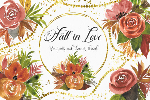 Embrace the Beauty of Autumn with Floral Watercolor Clipart