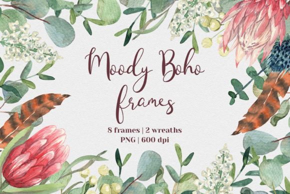 Enhance Your Boho Designs with Moody Floral Frames