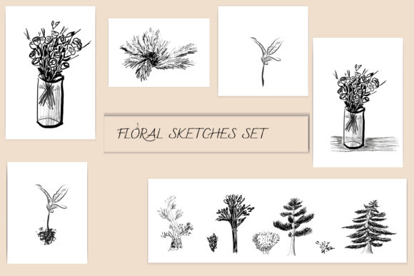 Floral and Botanical Sketches Set: A Versatile Tool for Creative Projects