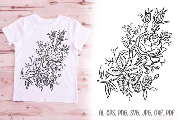 Floral Color Book SVG: Creative Rose Designs