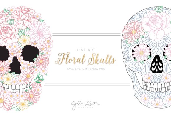 Floral Skull Single Line: A Unique Design Asset