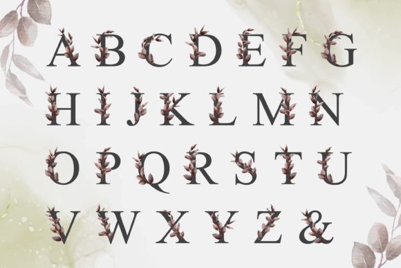 Greenery Watercolor Floral Alphabet Set: A Versatile Design Solution