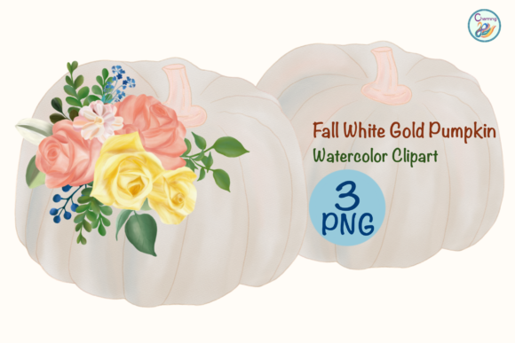Strategic Use of Watercolor Floral White Pumpkin in Creative and Professional Projects