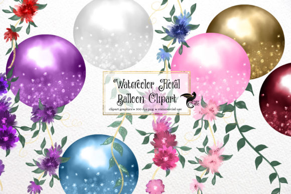 Watercolor Floral Balloons Clipart: Enhancing Your Creative Projects