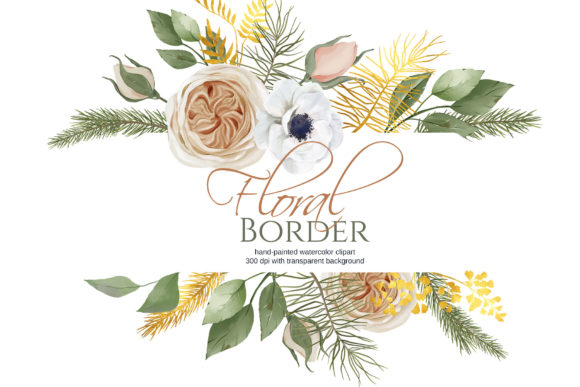 Winter Floral Border: A Versatile and Elegant Addition to Your Creative Projects